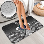 Torres Strait Islander Flag Bathroom Set Dhari Indigenous Dotwork Pattern Art