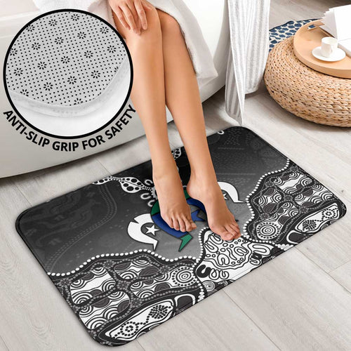 Torres Strait Islander Flag Bathroom Set Dhari Indigenous Dotwork Pattern Art