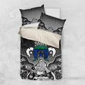 Torres Strait Islander Flag Bedding Set Dhari Indigenous Dotwork Pattern Art