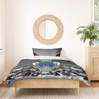 Torres Strait Islander Flag Bedding Set Dhari Indigenous Dotwork Pattern Art
