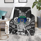 Torres Strait Islander Flag Blanket Dhari Indigenous Dotwork Pattern Art