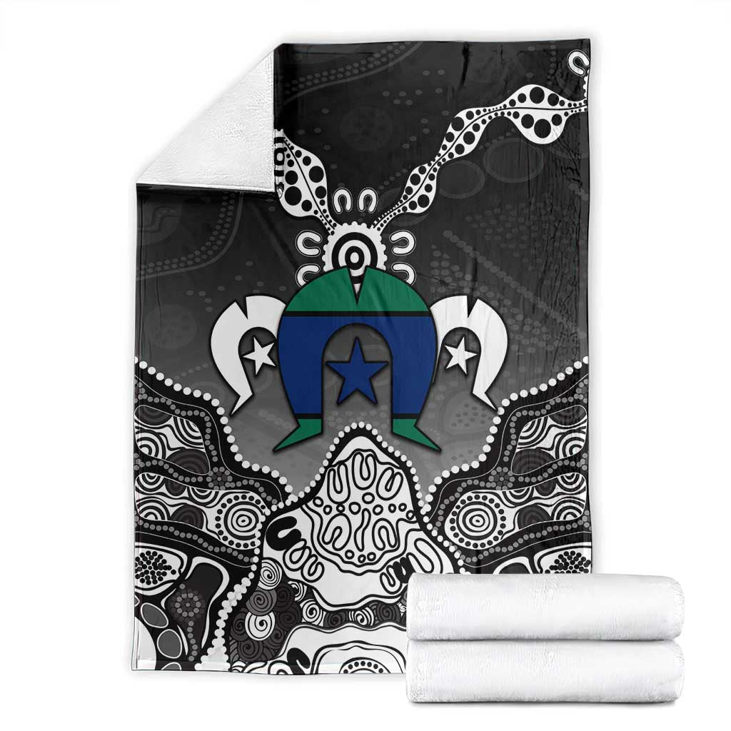 Torres Strait Islander Flag Blanket Dhari Indigenous Dotwork Pattern Art