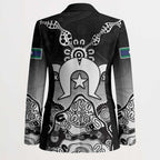 Torres Strait Islander Flag Blazer Dhari Indigenous Dotwork Pattern Art