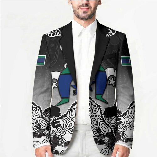 Torres Strait Islander Flag Blazer Dhari Indigenous Dotwork Pattern Art