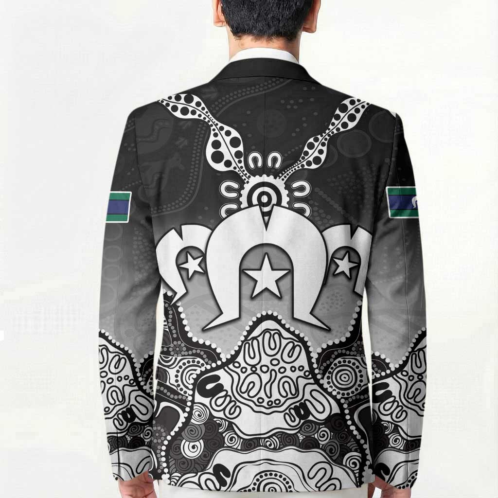Torres Strait Islander Flag Blazer Dhari Indigenous Dotwork Pattern Art