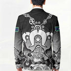 Torres Strait Islander Flag Blazer Dhari Indigenous Dotwork Pattern Art