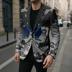 Torres Strait Islander Flag Blazer Dhari Indigenous Dotwork Pattern Art