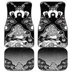 Torres Strait Islander Flag Car Mats Dhari Indigenous Dotwork Pattern Art