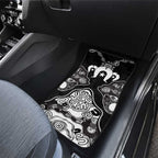 Torres Strait Islander Flag Car Mats Dhari Indigenous Dotwork Pattern Art