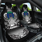 Torres Strait Islander Flag Car Seat Cover Dhari Indigenous Dotwork Pattern Art