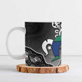 Torres Strait Islander Flag Ceramic Mug Dhari Indigenous Dotwork Pattern Art