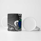 Torres Strait Islander Flag Ceramic Mug Dhari Indigenous Dotwork Pattern Art