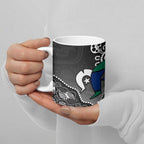 Torres Strait Islander Flag Ceramic Mug Dhari Indigenous Dotwork Pattern Art