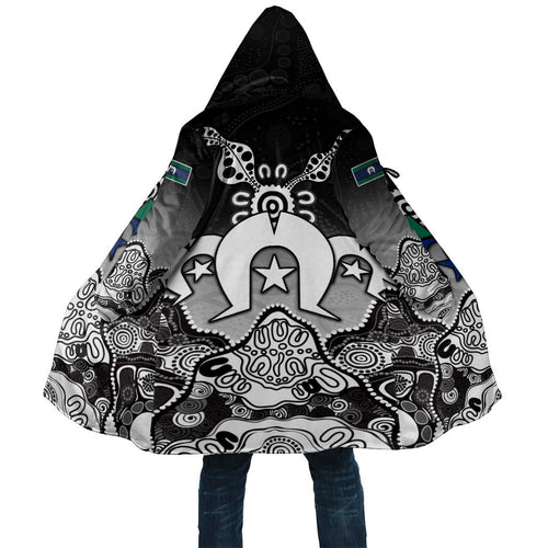 Torres Strait Islander Flag Cloak Dhari Indigenous Dotwork Pattern Art