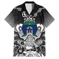 Torres Strait Islander Flag Family Matching Off Shoulder Maxi Dress and Hawaiian Shirt Dhari Indigenous Dotwork Pattern Art