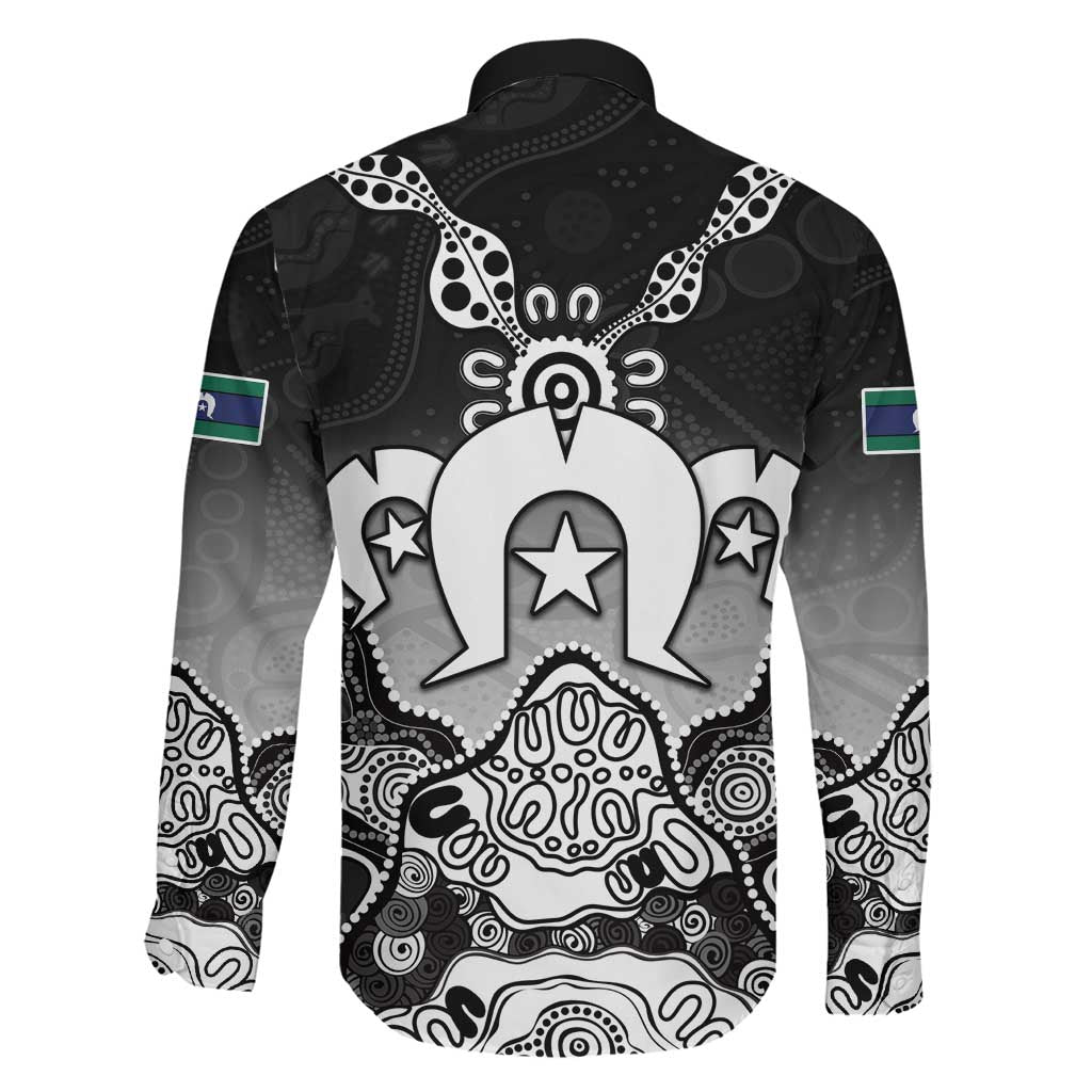 Torres Strait Islander Flag Family Matching Off Shoulder Short Dress and Hawaiian Shirt Dhari Indigenous Dotwork Pattern Art