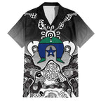 Torres Strait Islander Flag Hawaiian Shirt Dhari Indigenous Dotwork Pattern Art