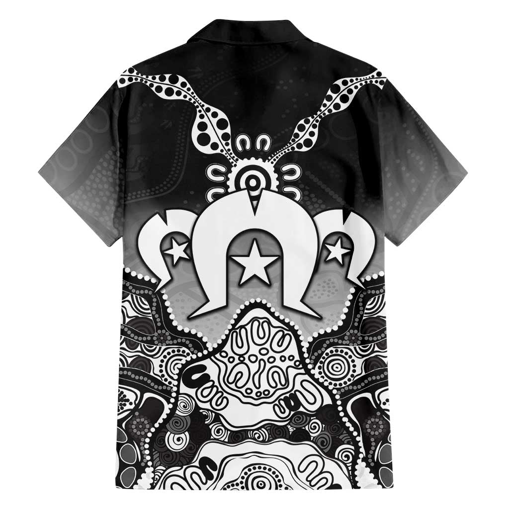 Torres Strait Islander Flag Hawaiian Shirt Dhari Indigenous Dotwork Pattern Art