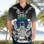Torres Strait Islander Flag Hawaiian Shirt Dhari Indigenous Dotwork Pattern Art