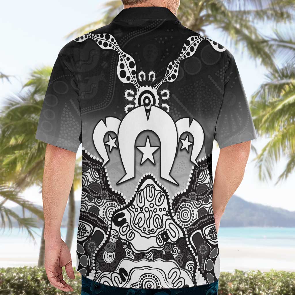 Torres Strait Islander Flag Hawaiian Shirt Dhari Indigenous Dotwork Pattern Art