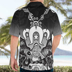 Torres Strait Islander Flag Hawaiian Shirt Dhari Indigenous Dotwork Pattern Art