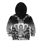Torres Strait Islander Flag Kid Hoodie Dhari Indigenous Dotwork Pattern Art