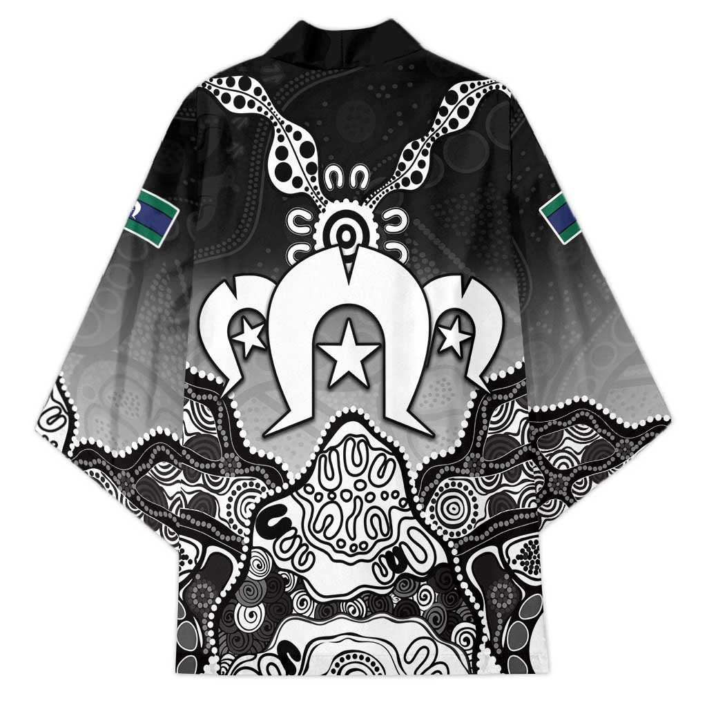 Torres Strait Islander Flag Kimono Dhari Indigenous Dotwork Pattern Art