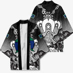 Torres Strait Islander Flag Kimono Dhari Indigenous Dotwork Pattern Art