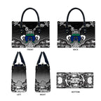 Torres Strait Islander Flag Leather Bag Dhari Indigenous Dotwork Pattern Art