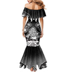 Torres Strait Islander Flag Mermaid Dress Dhari Indigenous Dotwork Pattern Art