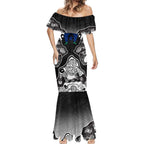 Torres Strait Islander Flag Mermaid Dress Dhari Indigenous Dotwork Pattern Art