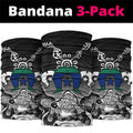 Torres Strait Islander Flag Neck Gaiter Dhari Indigenous Dotwork Pattern Art