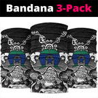 Torres Strait Islander Flag Neck Gaiter Dhari Indigenous Dotwork Pattern Art