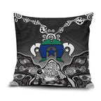 Torres Strait Islander Flag Pillow Cover Dhari Indigenous Dotwork Pattern Art