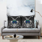 Torres Strait Islander Flag Pillow Cover Dhari Indigenous Dotwork Pattern Art