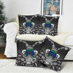 Torres Strait Islander Flag Pillow Cover Dhari Indigenous Dotwork Pattern Art