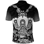 Torres Strait Islander Flag Polo Shirt Dhari Indigenous Dotwork Pattern Art