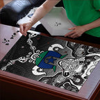 Torres Strait Islander Flag Puzzle Dhari Indigenous Dotwork Pattern Art
