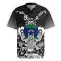 Torres Strait Islander Flag Rugby Jersey Dhari Indigenous Dotwork Pattern Art