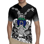 Torres Strait Islander Flag Rugby Jersey Dhari Indigenous Dotwork Pattern Art