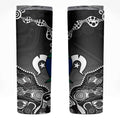 Torres Strait Islander Flag Skinny Tumbler Dhari Indigenous Dotwork Pattern Art