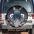 Torres Strait Islander Flag Spare Tire Cover Dhari Indigenous Dotwork Pattern Art