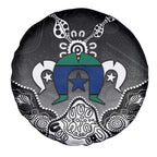 Torres Strait Islander Flag Spare Tire Cover Dhari Indigenous Dotwork Pattern Art