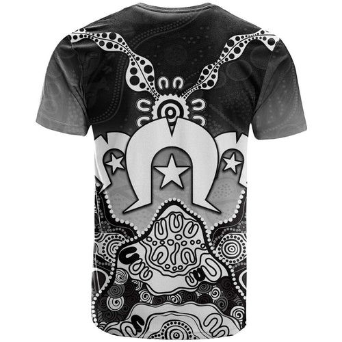 Torres Strait Islander Flag T Shirt Dhari Indigenous Dotwork Pattern Art