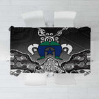 Torres Strait Islander Flag Tablecloth Dhari Indigenous Dotwork Pattern Art