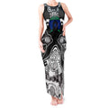 Torres Strait Islander Flag Tank Maxi Dress Dhari Indigenous Dotwork Pattern Art
