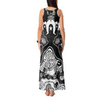 Torres Strait Islander Flag Tank Maxi Dress Dhari Indigenous Dotwork Pattern Art