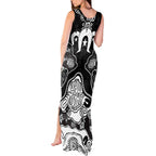 Torres Strait Islander Flag Tank Maxi Dress Dhari Indigenous Dotwork Pattern Art