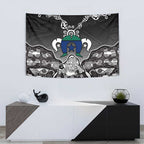 Torres Strait Islander Flag Tapestry Dhari Indigenous Dotwork Pattern Art