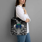 Torres Strait Islander Flag Tote Bag Dhari Indigenous Dotwork Pattern Art